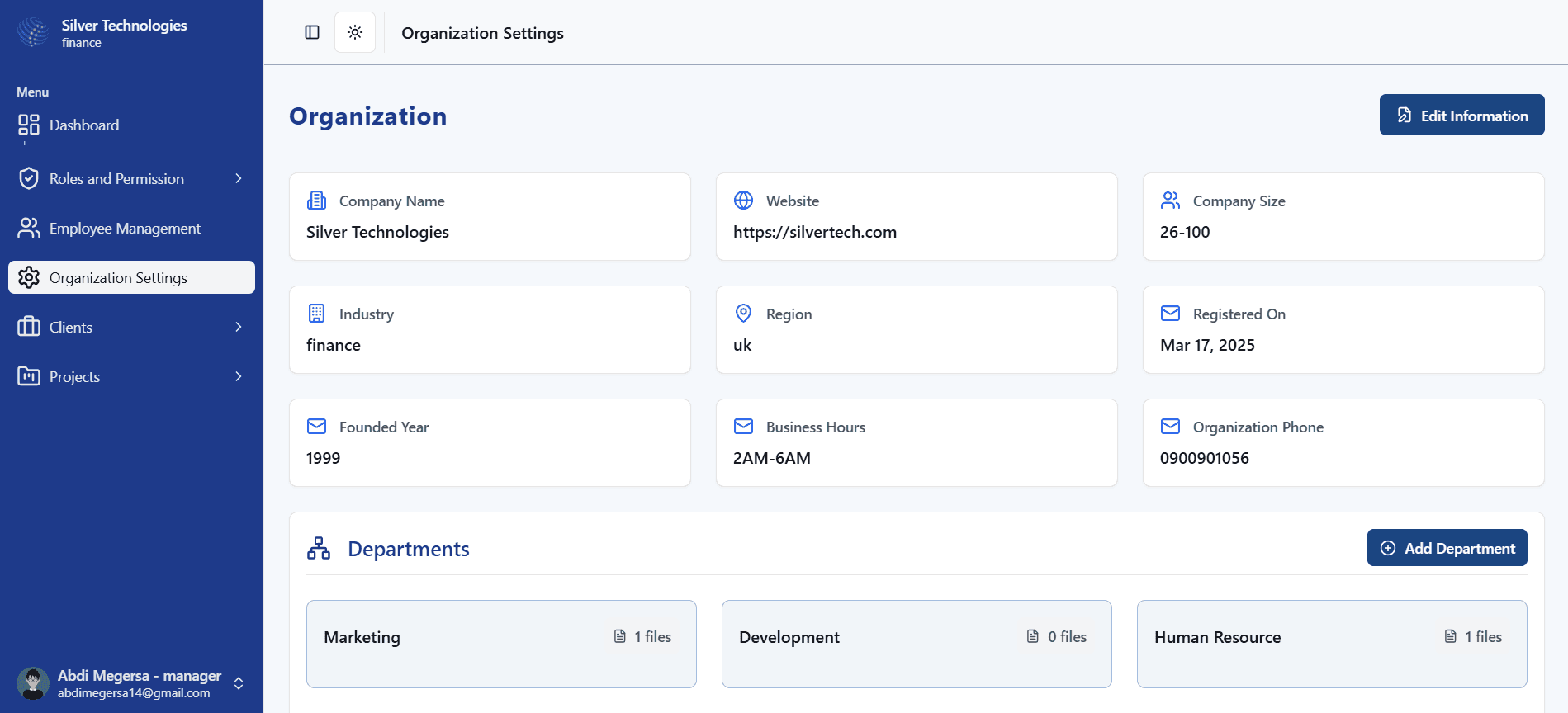 Virtual Office Interface